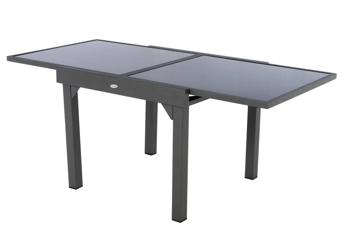 Hespéride - Ausziehbarer Gartentisch Piazza in Anthrazit- und Graphitgrau - 8 Plätze - Graphit