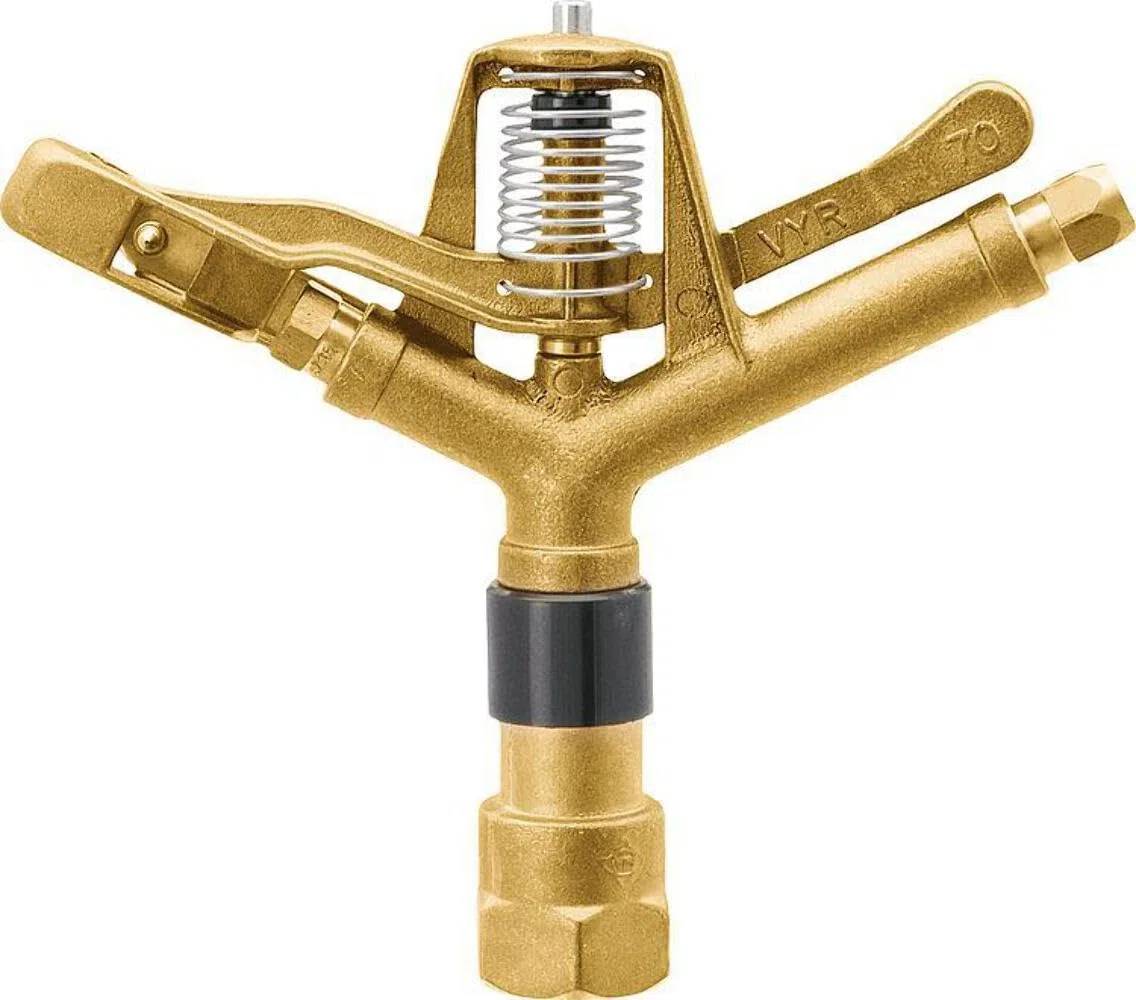 Geka 706348SB Kreis-Regner V70 20.5 m IG G 1 Zoll MS 6.3 x 4.8 mm, Silber/Gold, 18 x 8 x 13 cm