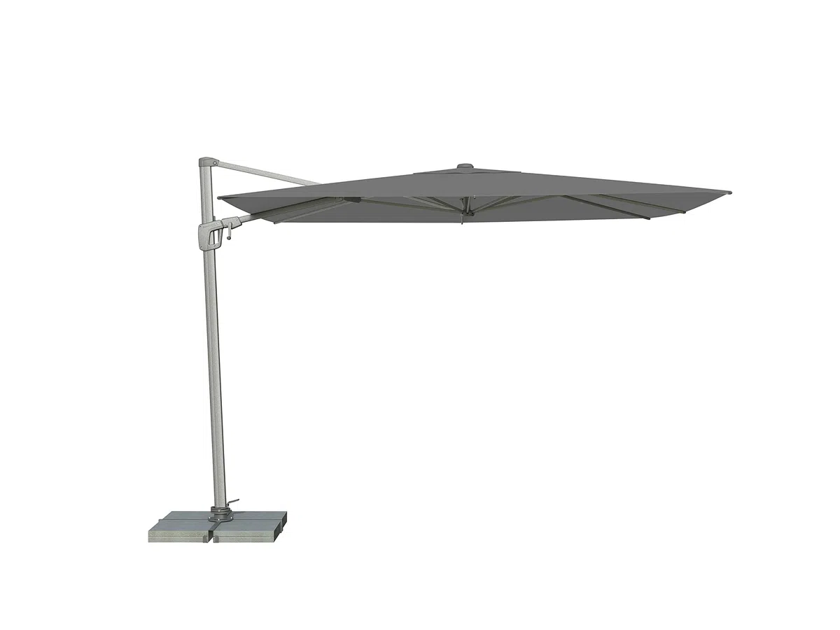 Suncomfort by Glatz Sonnenschirm Sunflex, stone grey, 300 x 300 cm quadratisch, Gestell Aluminium, Bespannung Polyester, 28 kg