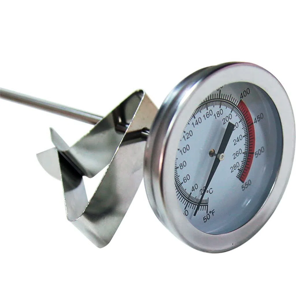 Edelstahl-Thermometer für Küche, Lebensmittel, Fleisch, Kochsonde, 0 bis 200 Grad Celsius