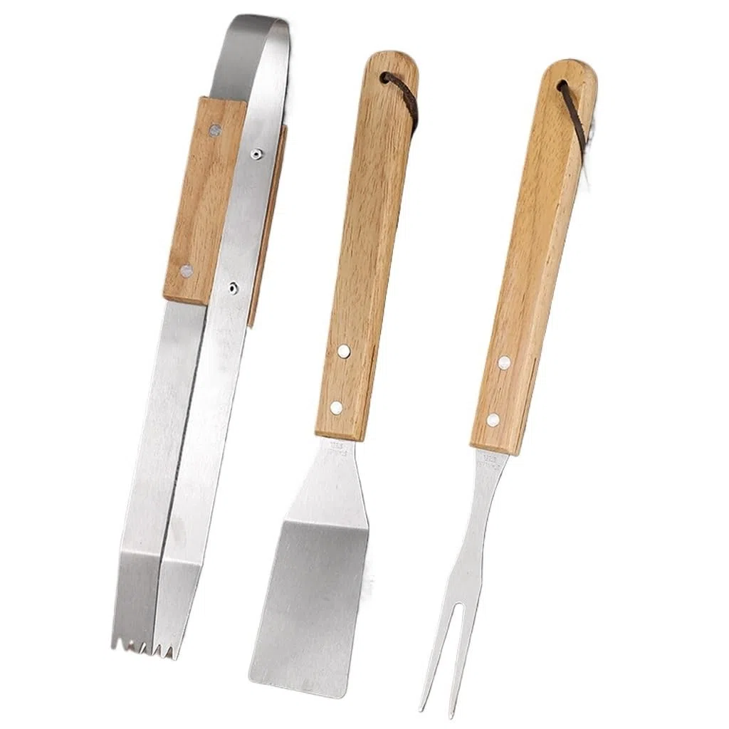 BBQ Barbecue Tools Dreiteiliges Set Gabeln Braten Schaufeln Grills