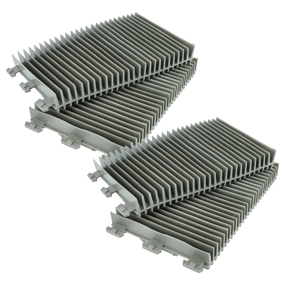 vhbw 4X Bürste kompatibel mit Zodiac Vortex 3 | 4, 2 Poolroboter, Poolsauger - Aus PVC, 21 x 12,5 x 2,4 cm