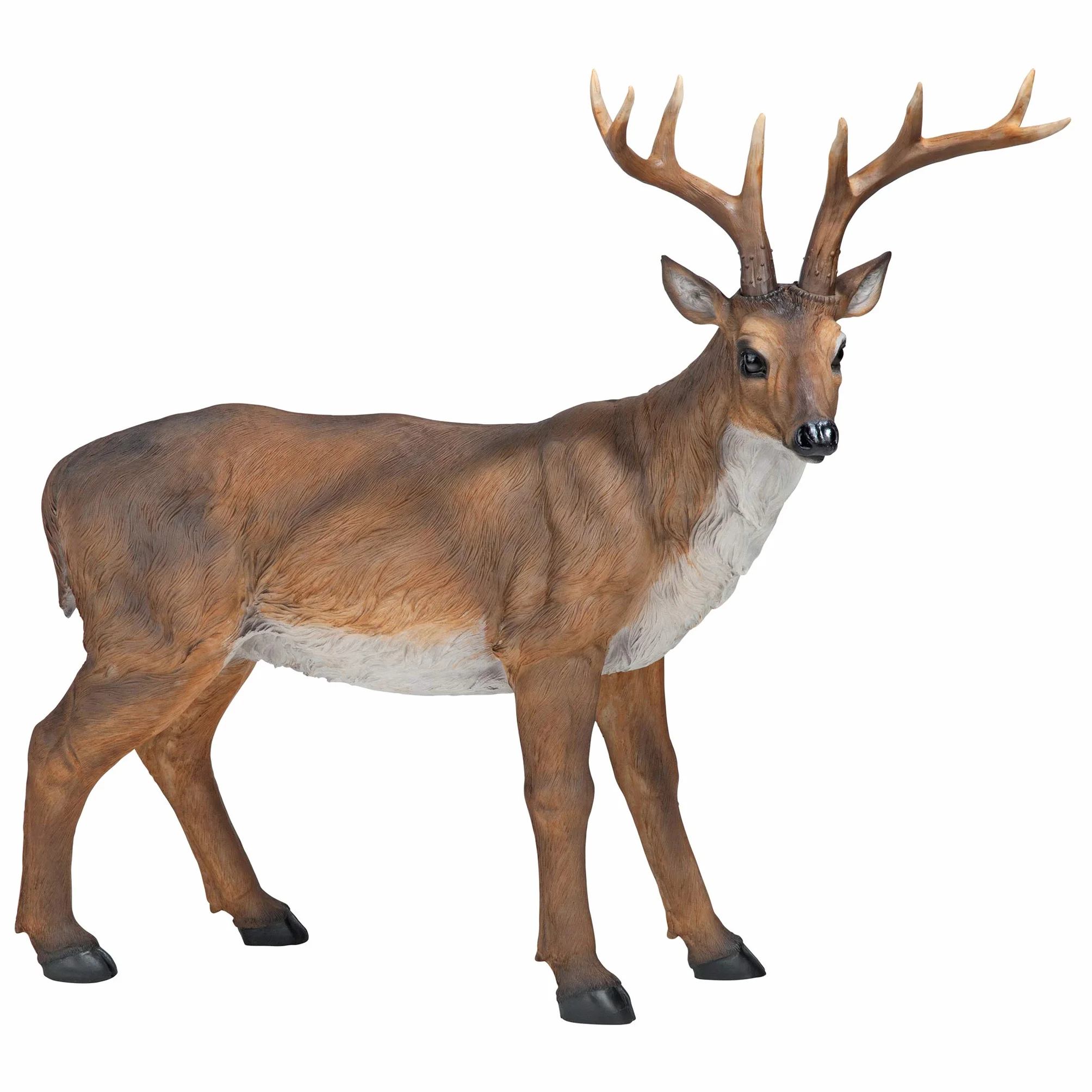 Design Toscano Buck mit dem großen Geweih Hirschstatue, Maße: 71 x 19 x 62 cm 4.5 kg