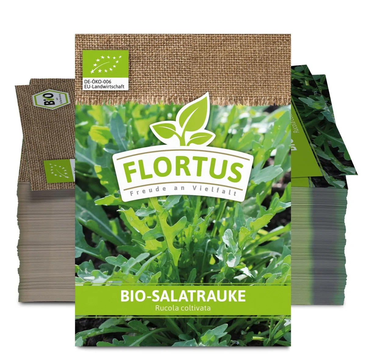 FLORTUS 2000-0193-100x Salatrauke (100 Tütchen) (BIO Salatraukesamen)
