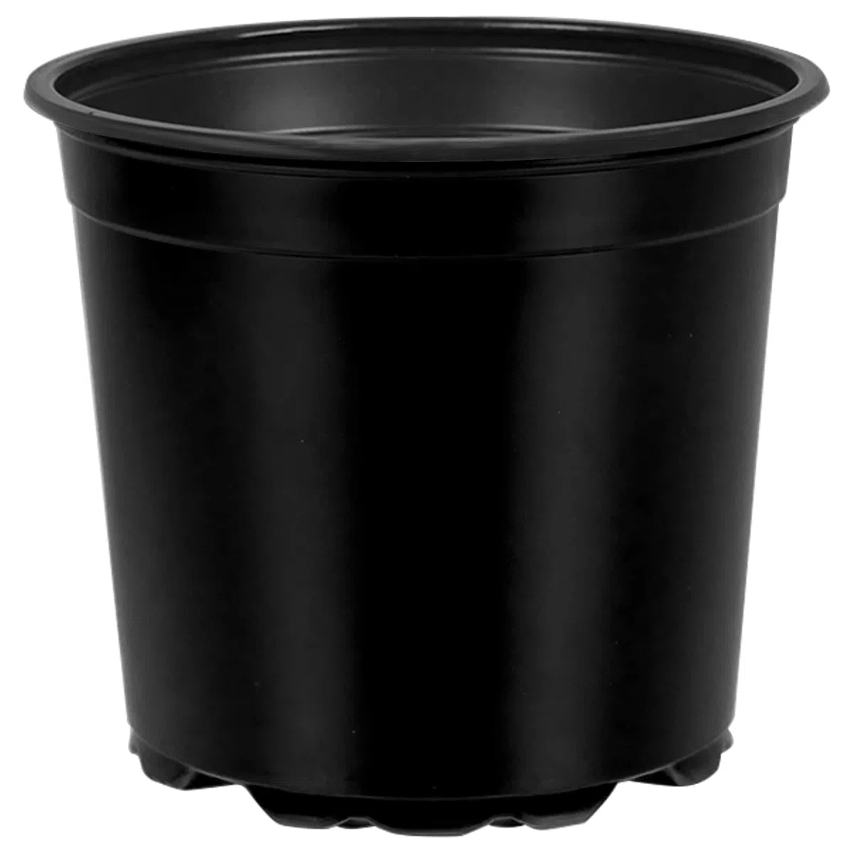 50 Stück Blumentöpfe Schwarz Ø 15 x 13 cm, Pflanztopf aus Kunststoff mit Entwässerungslöchern für Innen und Außen, Modernes Rundes Pflanzgefäß für Balkon, Garten und Terrasse