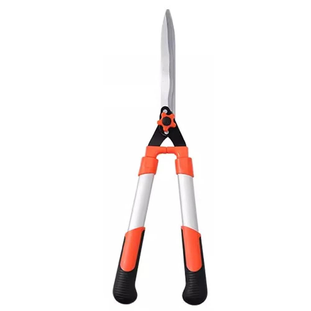 Gartenheckenschere, Hochleistungs-Heckenschere, Baumschere, manuelle Heckenschere mit scharfen, gewellten Klingen zum Schneiden von Rabatten, Buchsbaum und Sträuchern (Teleskopgröße 79-113cm)(64cm)