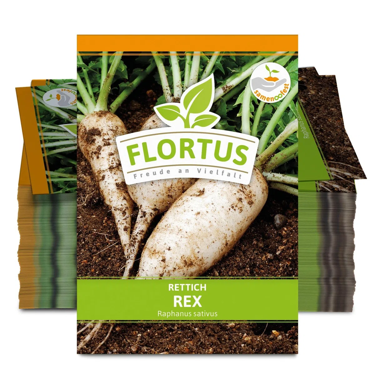 FLORTUS 2000-0489-100x Rettich Rex (100 Stück) (Rettichsamen)