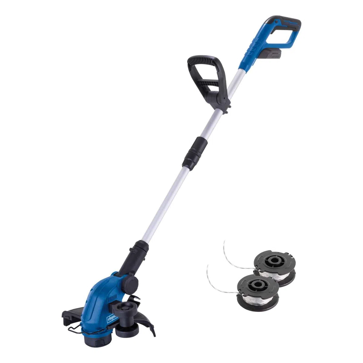 Scheppach Akku Rasentrimmer C-LT300-X | Schnittbreite 300mm | Höhenverstellung bis 270mm | Fadenlänge 3m | 90° drehbarer Motorkopf | 20V-IXES-Serie | 10 Jahre Garantie | Ohne Akku & Ladegerät