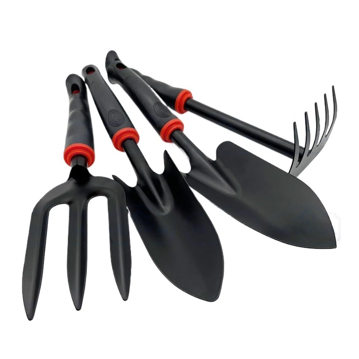 Gartenhandwerkzeug, Metallspaten, Schaufel, Rechen, Gabel, Hacke, Kombination for den Haushof