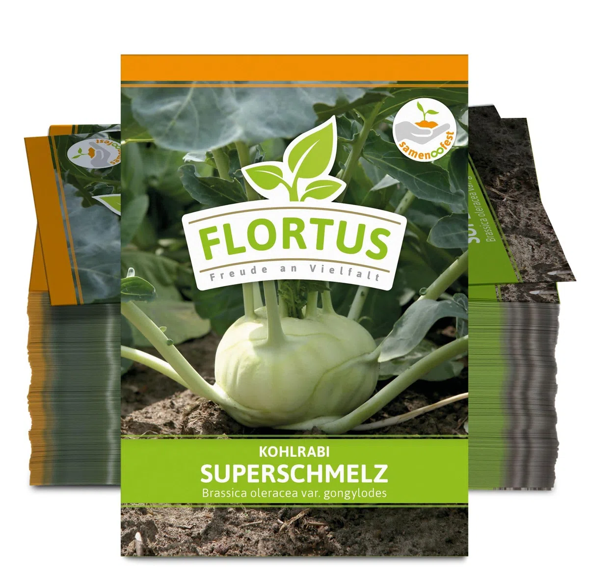 FLORTUS 2000-0473-100x Kohlrabi Superschmelz (100 Stück) (Kohlrabisamen)