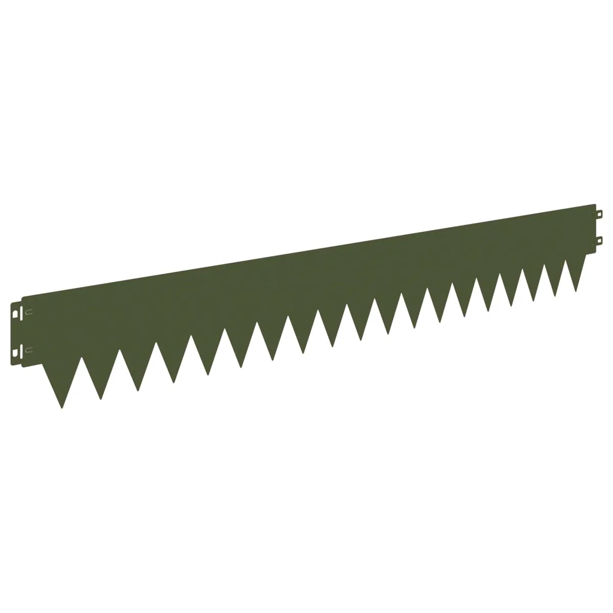 vidaXL Raseneinfassung 20 pcs 103 x 15 cm Metall Olivgrün, Moderne Stahlrasenkante, Wetterfeste Rasendekoration, Flexible Lösungen für die Rasenpflege, Zubehör für den Außenbereich