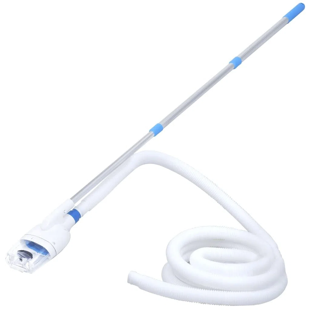 Poolsauger für Aufstellpools, Bodenreiniger mit Teleskopstange, ABS Schwimmbadreiniger, 5 m Schlauch, 4 Anschlüsse für Poolpumpe, Beckenboden und Eckenpflege