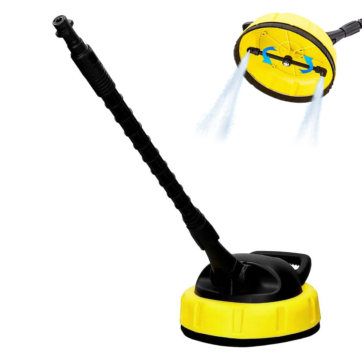 Flächenreiniger für Kärcher K-Serie K2 K3 K4 K5 K6 K7,Terrassenreiniger für Hochdruckreiniger, Spritzwasserschutz, Flexible Rotationsbürste Pflasterreiniger Für Pflaster Höfe Einfahrten Häuser Straßen