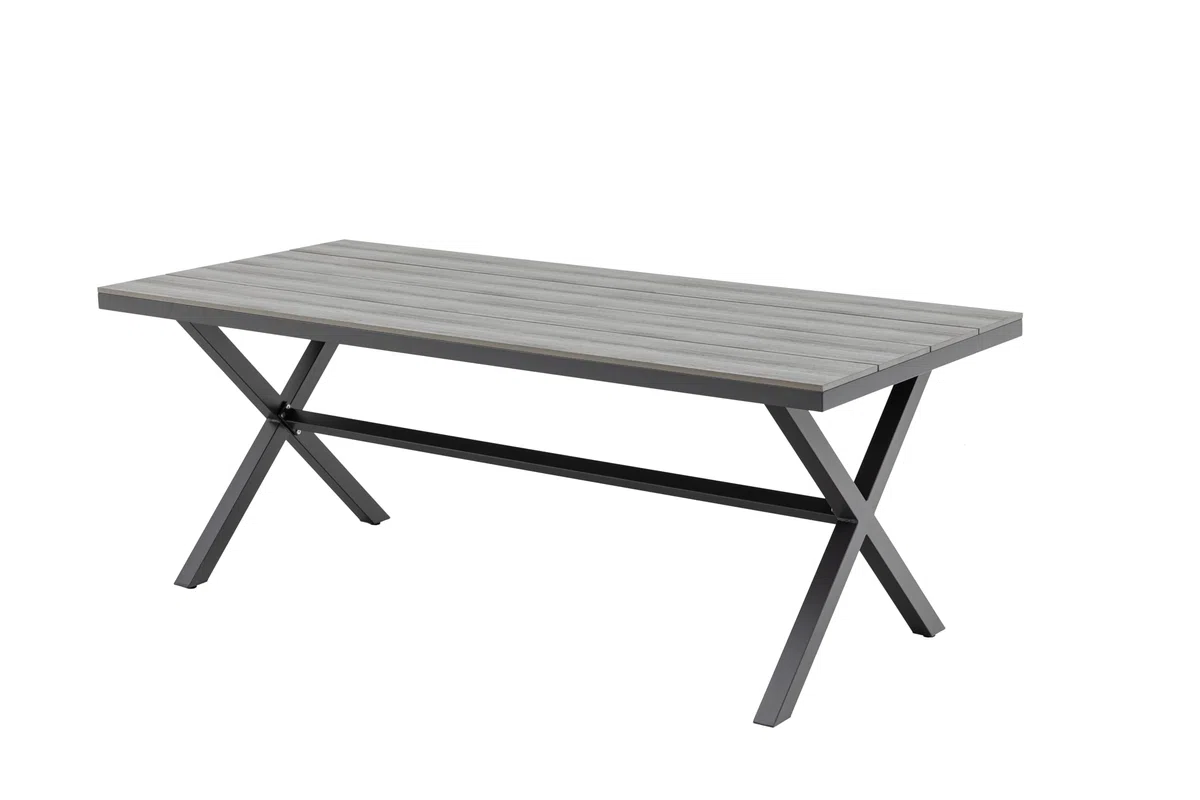 Gardissimo Gartentisch Esstisch Catania Anthrazit 200 x 90 cm | Rechteckig, Aluminium, Nonwood, Wetterfest, Outdoor, Pflegeleicht