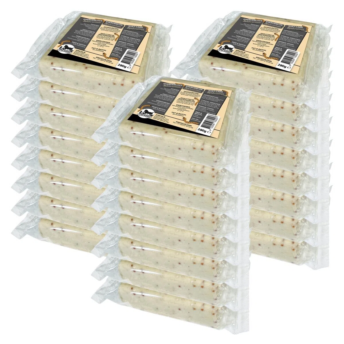 Energieblöcke für Gartenvögel, mit proteinreichen Mehlwürmer, Premium-Qualität, Vogelfutter für Wildvögel im Sparpaket - MultiPack XL (24 x 280g)