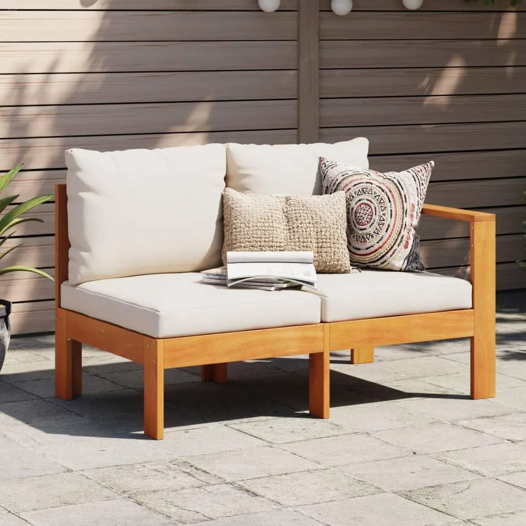 Festnight Gartensofa 2 Sitzer Balkon Sofa Bank Holz Gartenbank Gartenlounge Lounge Sofa Outdoor Balkon Lounge Klein Holzsofa Balkonmöbel Sitzlounge Loungemöbel Gartenmöbel Set