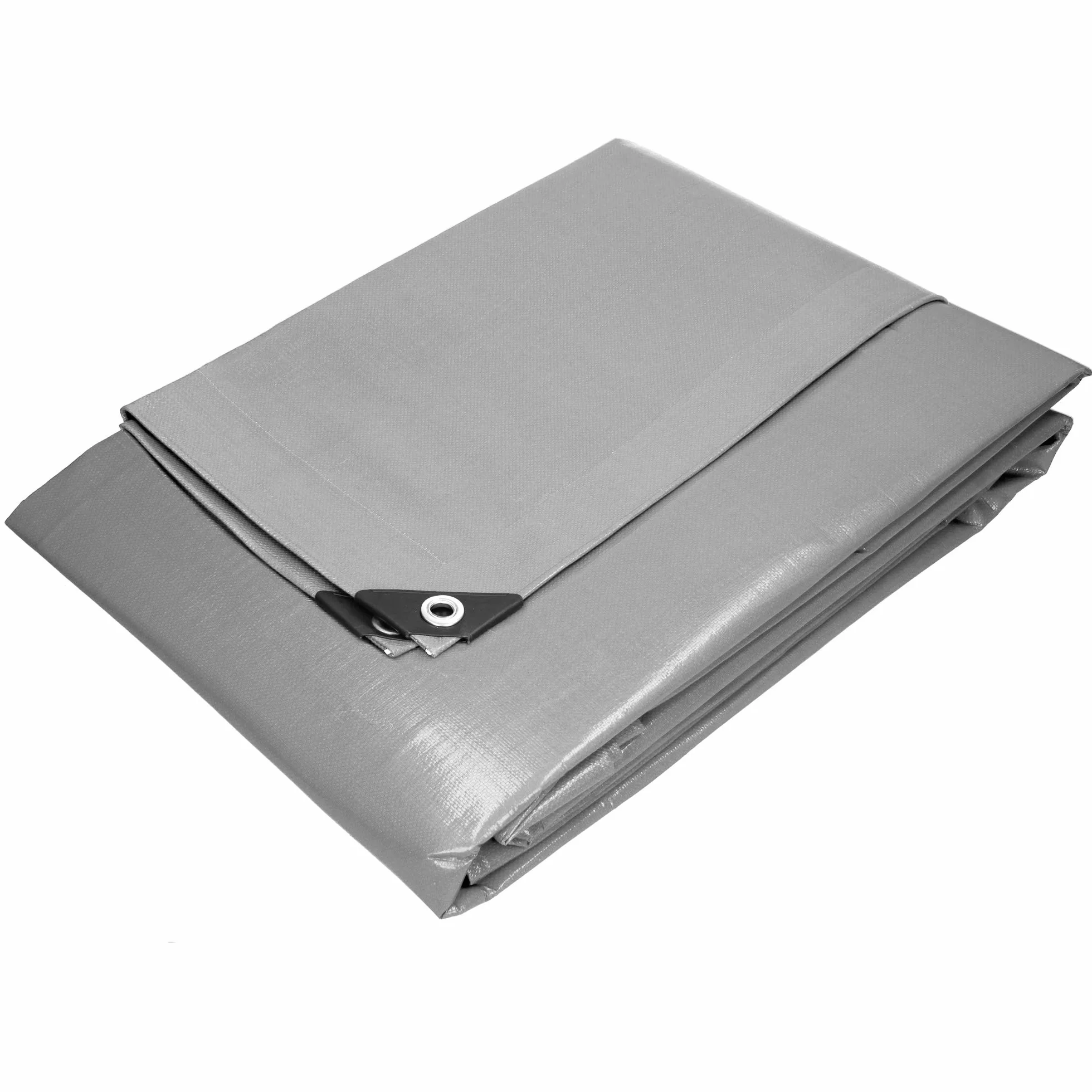 ECD Germany Abdeckplane Gewebeplane mit Ösen 6x12m 72m² 260g/m² Grau aus Polyethylen Schimmelresistent Wasserdicht Reißfest Schutzplane Bootsplane Gartenplane Holzplane Plane für Gartenmöbel Pool Auto