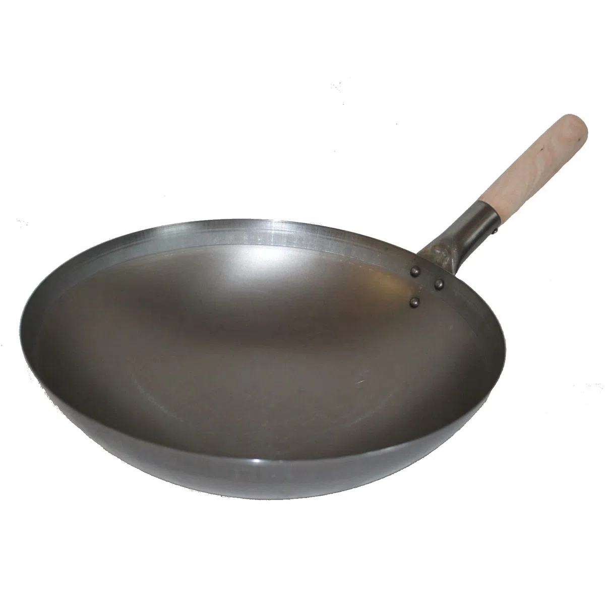 Wok ca. 36 cm Durchmesser mit rundem Boden für Gas, Gastronomie, Wokpfanne