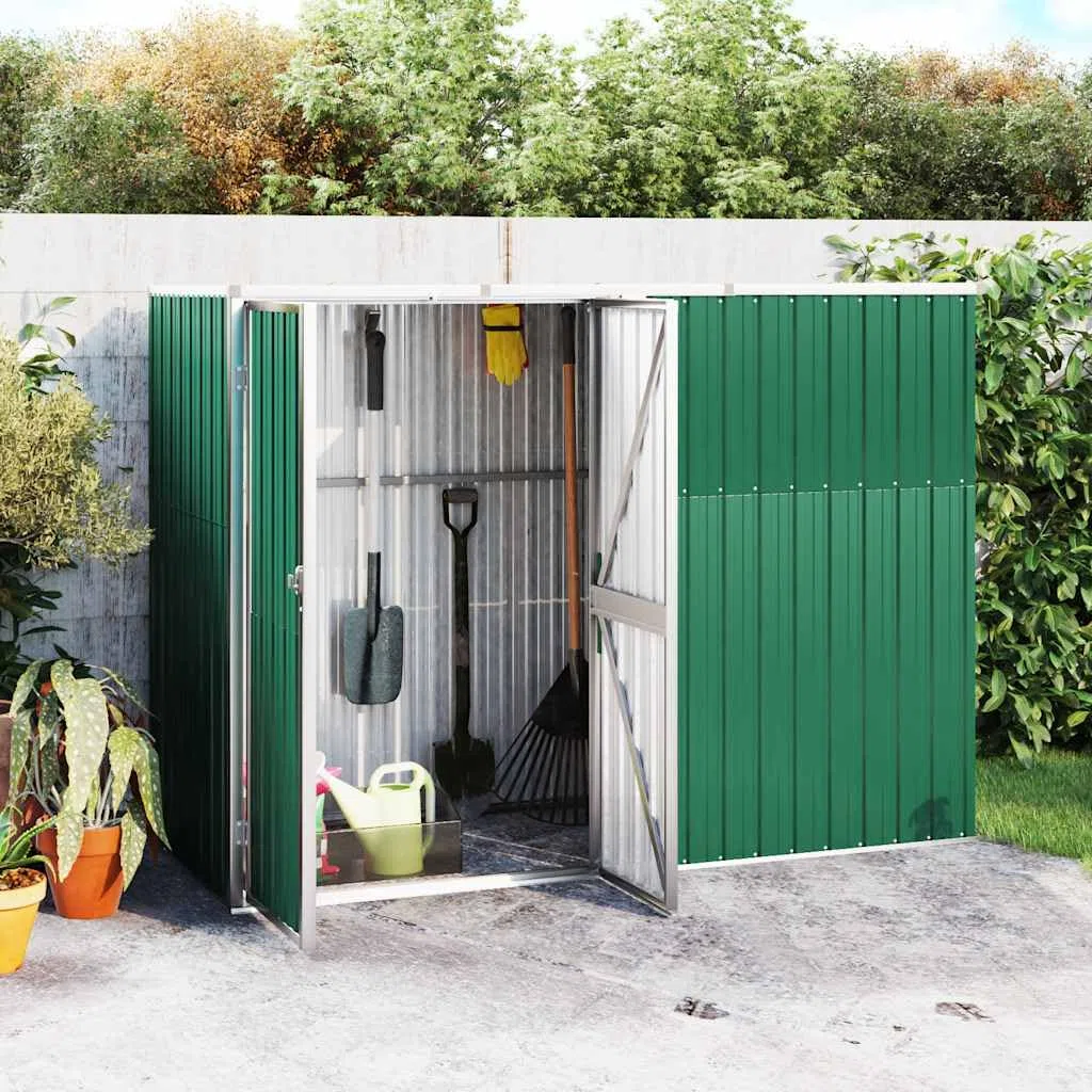 Gerätehaus aus verzinktem Stahl 225x89x161 cm - Stabiler Gartenhaus für Gartengeräte, witterungsbeständiger Geräteschuppen für den Außenbereich