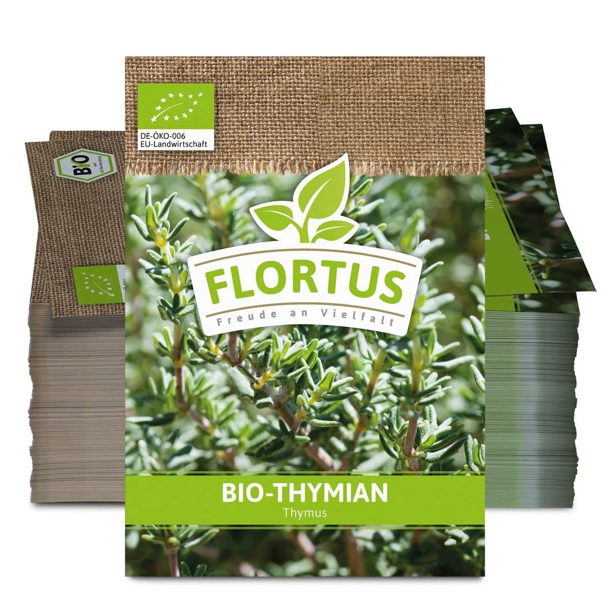 FLORTUS 2000-0198-100x Thymian (100 Tütchen) (BIO Thymiansamen)