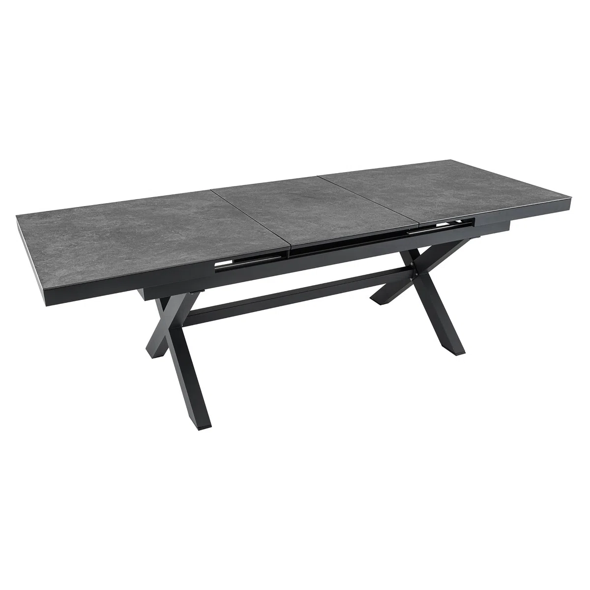 Riess Ambiente Ausziehbarer Outdoor Esstisch Empire - anthrazit - 180-240cm - Keramik anthrazit Gartentisch wetterfest